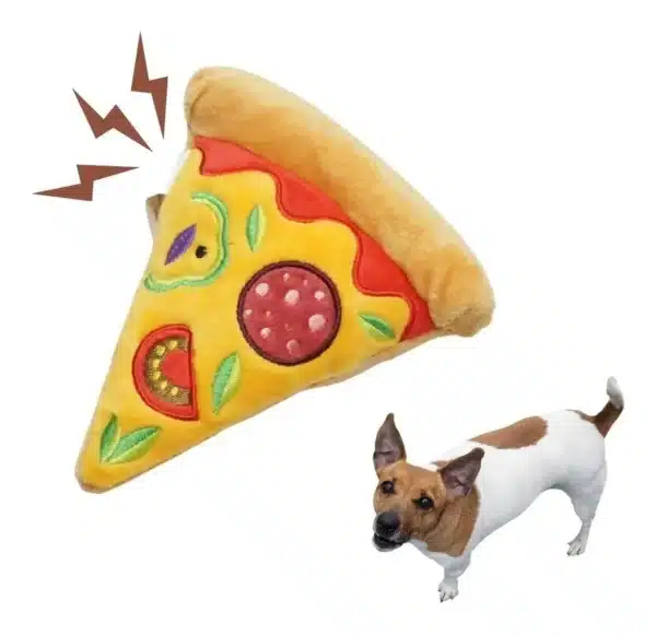 Juguete Peluche Pizza Helado Chillon Para Mascota Perro Gato