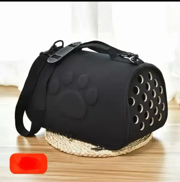 Bolso Cargador Maletin Guacal Mascotas Perro Gato Plegable L negro