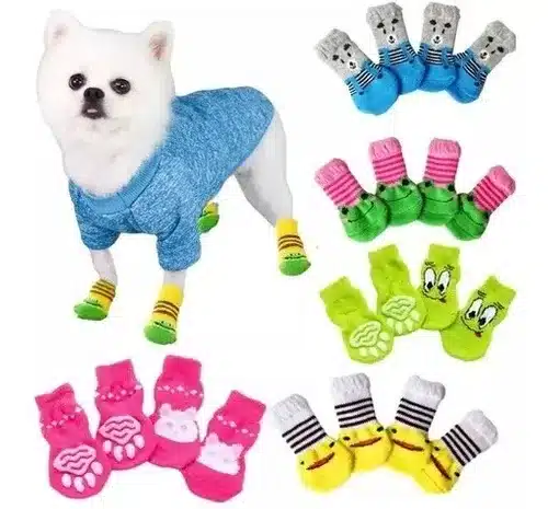 Zapatos antideslizantes de algodón para perros pequeños