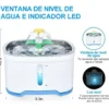 Fuente De Agua Wuufu En Acero Inoxidable 2.5 Litros Con Luz