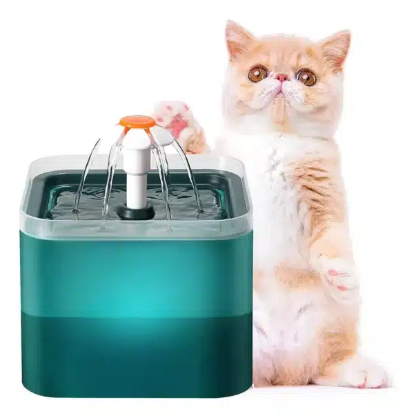 Fuente de agua para gatos 2l con flor