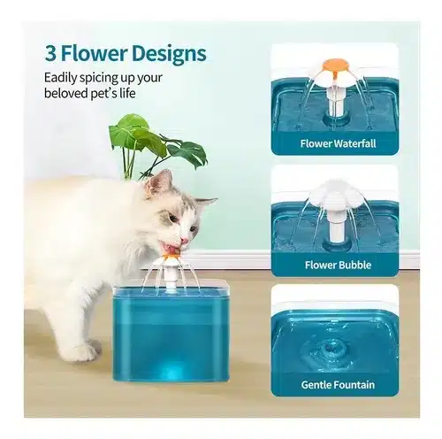 Fuente Agua Flor Bebedero Para Gatos y Perros
