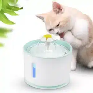 Fuente De Agua Wuufu Circular Mascotas 2.4 Litros Con Luz