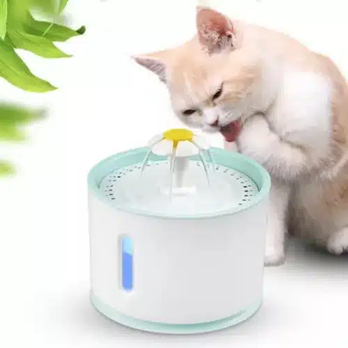 Fuente De Agua Wuufu Circular Mascotas 2.4 Litros Con Luz