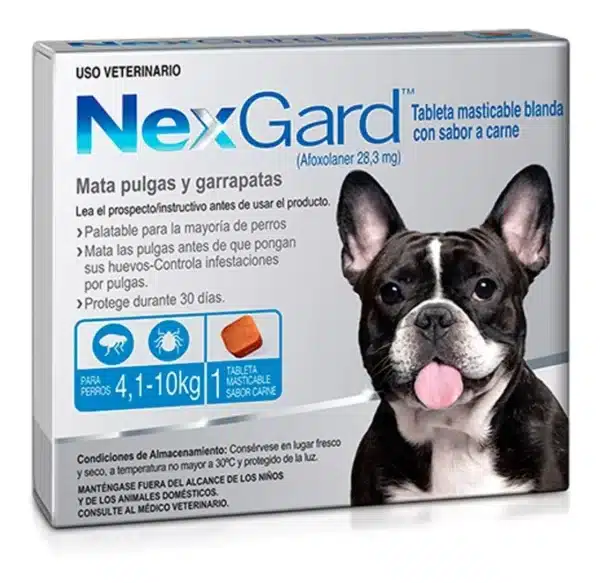 NexGard - Perros De 4 Hasta 10 Kg Antipulgas