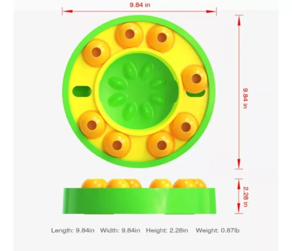 Juguete Comedero Interactivo Rompecabezas Para Mascotas medidas