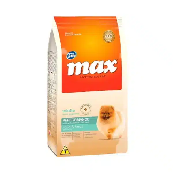 Alimento Max Professional Performance Para Perro Adulto De Raza Mini, Pequeña Y Mediana Sabor Cordero, Pollo Y Arroz En Bolsa De 8kg