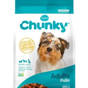 Alimento Chunky Para Perro Adulto Todos Los Tamaños Sabor Pollo En Bolsa De 25kg